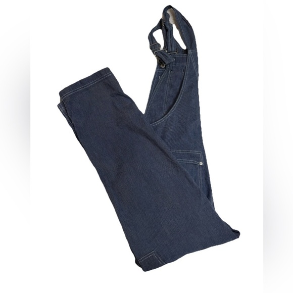 Vintage 90s Y2K GAP Pinstripe Engineer Overalls SZ XS - Picture 4 of 5